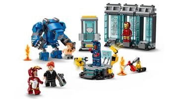 Набор LEGO Лаборатория Железного человека: зал брони