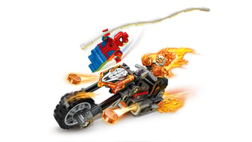 Набор LEGO 76335 Человек-паук против Призрачного гонщика на мотоцикле