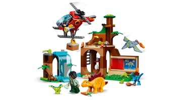 Набор LEGO 77981 Спасение велоцираптора, стегозавра и птеранодона