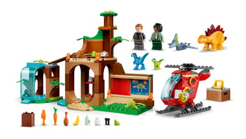 Набор LEGO Спасение велоцираптора, стегозавра и птеранодона