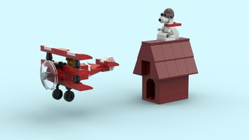 Набор LEGO MOC-113384 Snoopy vs Red Baron (mainly for JK Brickwork's "Pursuit of Flight")