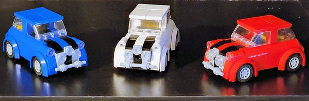 Набор LEGO FREE - Mini Cooper (Austin Mini) Mk1 set of 3 from the 1969 Movie, "The Italian Job"