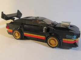Набор LEGO MOC-16760 Sports car using minifig shooters as lights