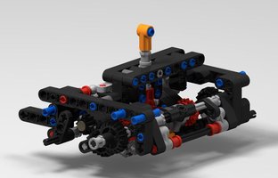 Набор LEGO 5 speed gearbox with realistic "H" pattern shift, neutral and optional reverse
