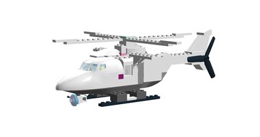 Набор LEGO MOC-17257 White Helicopter