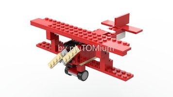 Набор LEGO MOC-187627 Fighter Biplane (LEGO 40220 Alternate)