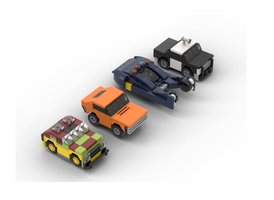 Набор LEGO MOC-19467 Dimension Style Iconic Movie & TV Cars