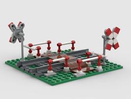 Набор LEGO MOC-110019 Eisenbahn Fu?ganger Bahnubergang - pedestrian railroad level crossing