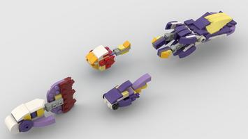 Набор LEGO Cuttlefish and tropical fishes