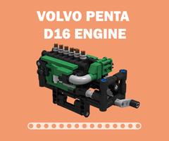 Набор LEGO MOC-112863 Volvo Penta D16 engine with stand