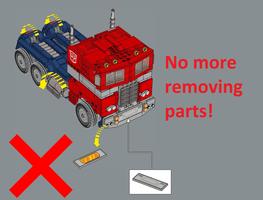 Набор LEGO Optimus Prime front redesign. No more removing parts!