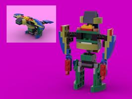 Набор LEGO Wyvern transformer from LEGO Creator set 31031; Rainforest Animals