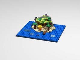 Набор LEGO Mini island with rocky cliff & explorer tent