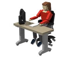 Набор LEGO Desk, Swivel Chair and Office Worker
