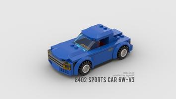 Набор LEGO MOC-136969 8402 Sports Car 6-Wide Modification V3