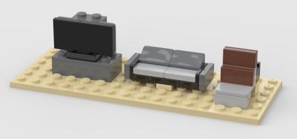 Набор LEGO MOC-139180 Living room furniture set