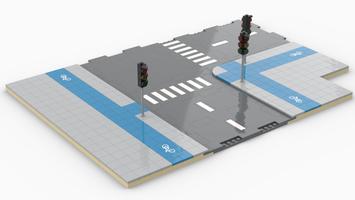 Набор LEGO MOC-139970 stra?e mit radweg / road with bike path