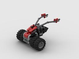 Набор LEGO MOC-140808 Single-axle tractor with twin tires and PTO on/off