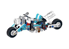 Набор LEGO MOC-147591 Climbing Motorcycle