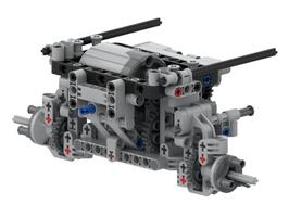 Набор LEGO MOC-148831 Truck Trial - Front axle with transverse motor and standard portal hubs
