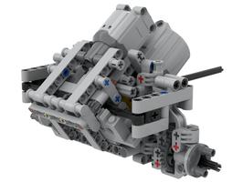 Набор LEGO MOC-149034 Truck Trial - Front axle with motor mounted at an angle and standard portal hubs