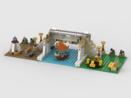 Набор LEGO MOC-157888 Park with bridge and kids^ playground (11717 Alternate Build)