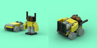 Набор LEGO MOC-158679 mini robot and carrier truck from LEGO Creator set 31041: Construction Vehicles