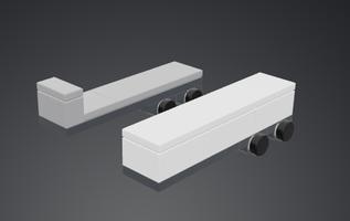 Набор LEGO Micro flat bed and box trailer for Micro semi