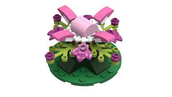 Набор LEGO MOC-167021 Pink Flower 31136 Alternate Built