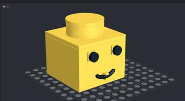 Набор LEGO Up-scaled 1x1x2/3 Bricklink Logo (x6 size) xd