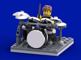 Набор LEGO MOC-168161 Full 5-piece Drum Set