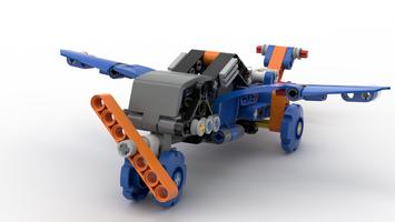 Набор LEGO MOC-24283 Propeller plane with stand