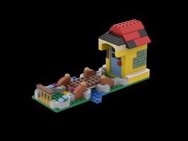 Набор LEGO MOC-25893 Little house with bridge and garden