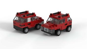 Набор LEGO Fiat Panda 4x4 - minifig scale