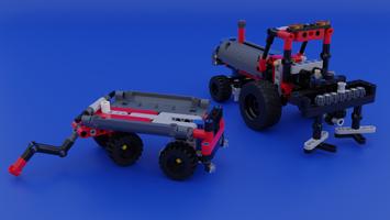 Набор LEGO MOC-32263 2x42084 Tractor with swather and trailer