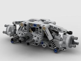 Набор LEGO MOC-32738 Front Axle with suspension, steering and driving