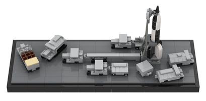 Набор LEGO A-4/V-2 rocket with Support and Supply vehicles