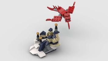 Набор LEGO MOC-35055 31088 Micro castle and dragon