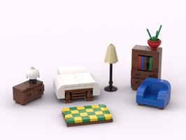 Набор LEGO MOC-40841 Furniture: Bedroom
