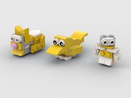 Набор LEGO MOC-41627 30550 The bird, the cat and their robot friend