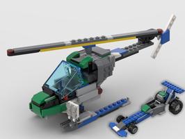 Набор LEGO MOC-42637 60223 - Helicopter and Dragster