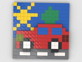 Набор LEGO MOC-44671 Car on a road- 2D mosaic