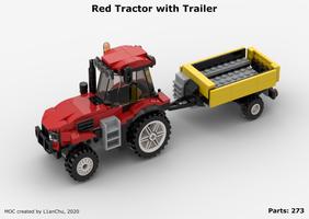 Набор LEGO MOC-46129 Red Tractor with Trailer