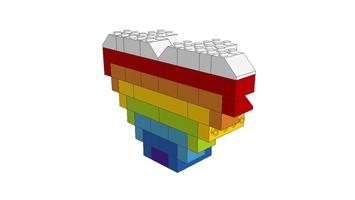 Набор LEGO MOC-46272 10696 Rainbow Heart