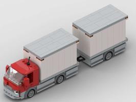 Набор LEGO MOC-49243 Cargo Truck with Trailer and Boxes - New Price