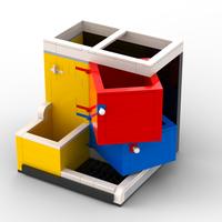 Набор LEGO MOC-50155 Pens, pencils and desk organizer