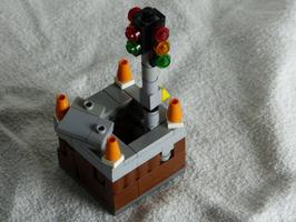 Набор LEGO Ampel in Wartungsarbeiten