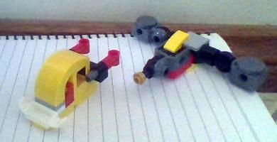 Набор LEGO tiny transporter and laser escort vehicle
