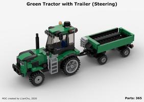 Набор LEGO MOC-50952 Green Tractor with Trailer