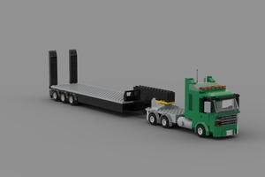 Набор LEGO MOC-52744 low boy trailer and truck